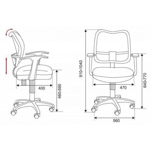 Кресло детское Бюрократ CH-W797/BL/TW-10